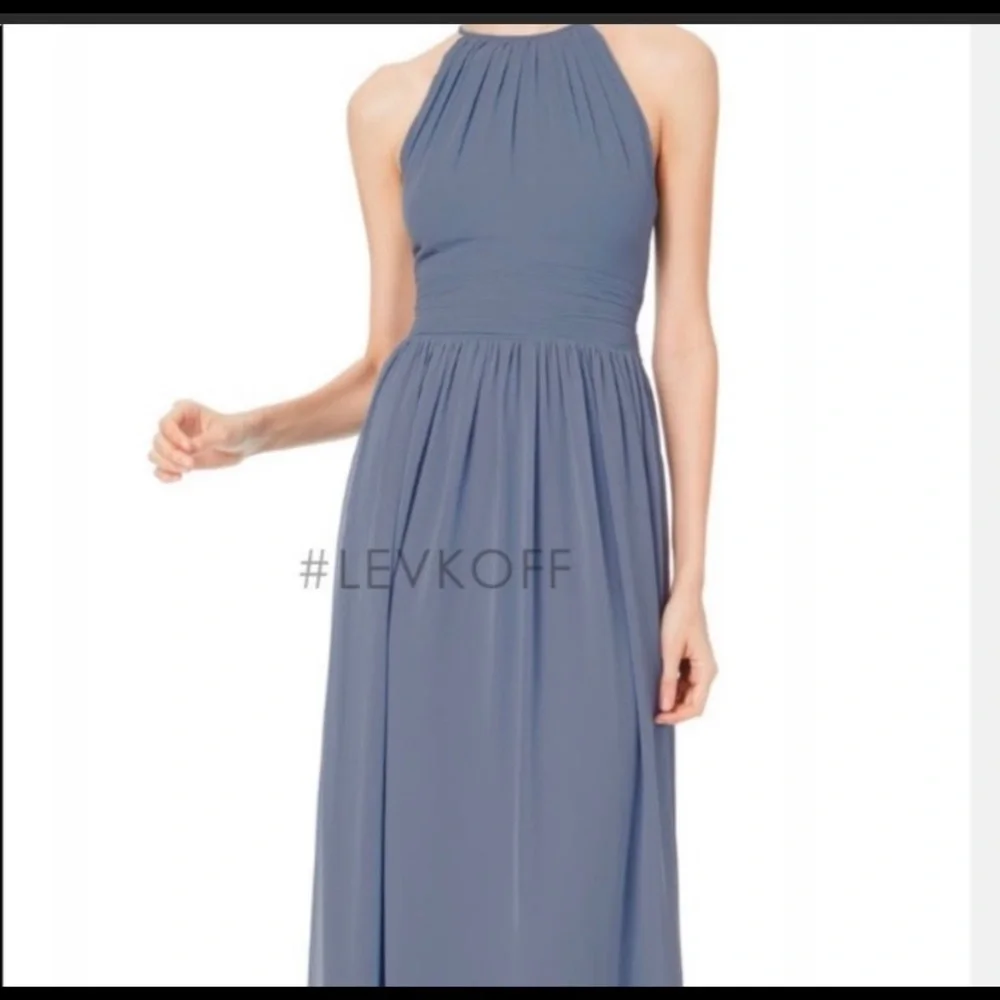 Bill Levkoff chiffon dress in Slate - Picture 3 of 5